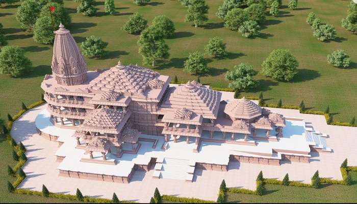 राम मंदिर का प्रस्तावित मॉडल Proposed model of Ram temple