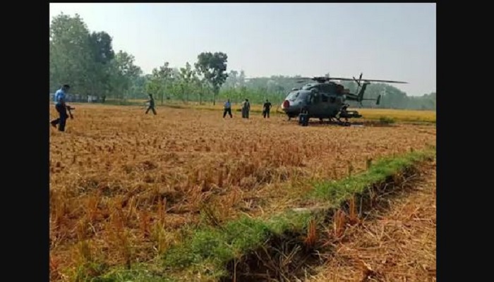 हेलीकॉप्टर की इमरजेंसी लैंडिंग emergency landing of helicopter