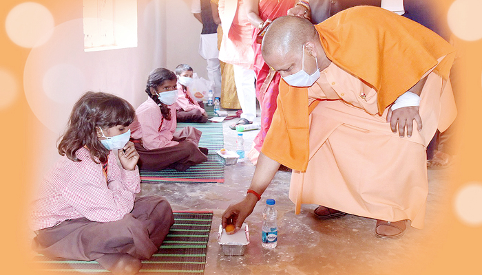 Yogi celebrates Diwali in Vantangia village