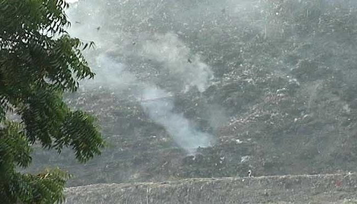 fire brokeout in biggest dumping ground