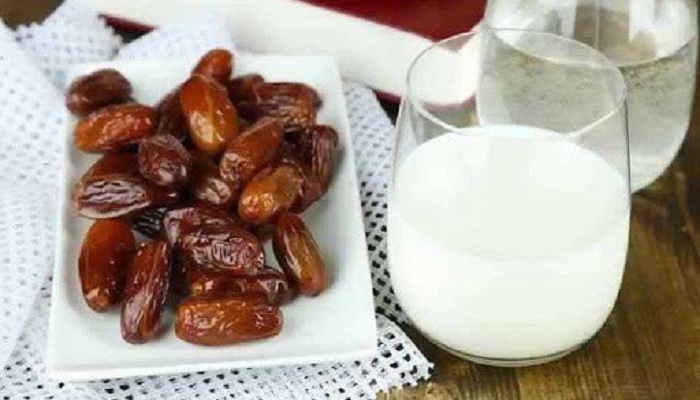 dry dates and milk benefits