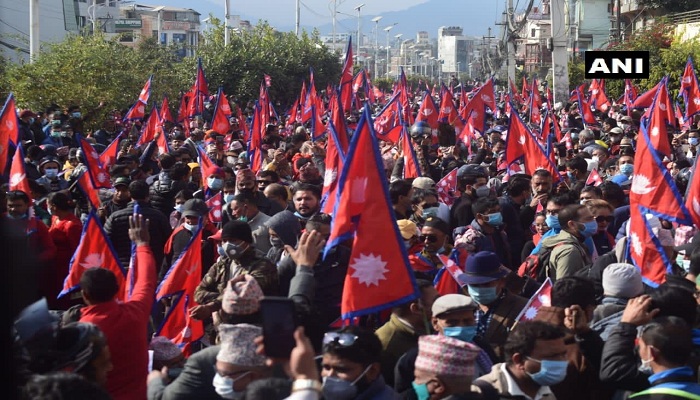 नेपाल में राजशाही बहाली की demanding restoration of monarchy in the country मांग