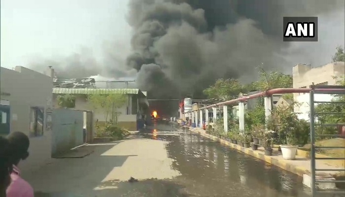 fire in drug factory