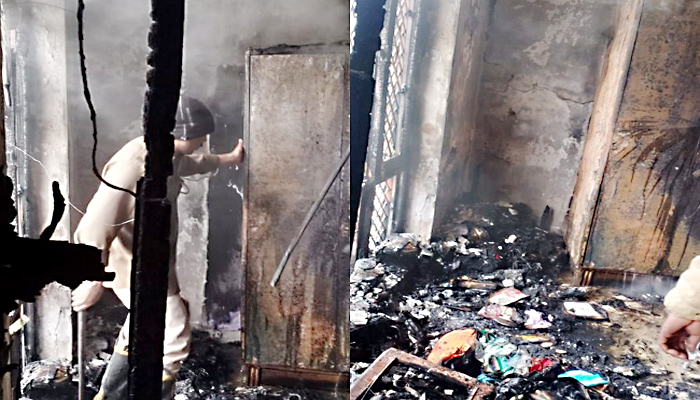 Fire in Jankipuram house