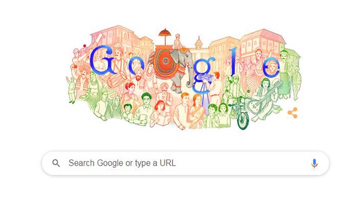 google doodle on republic day