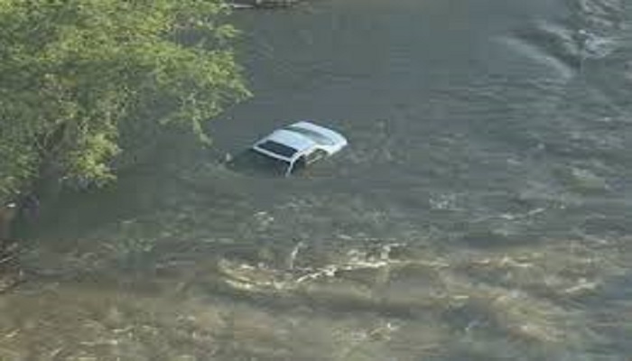 Kidnapped car falls into river