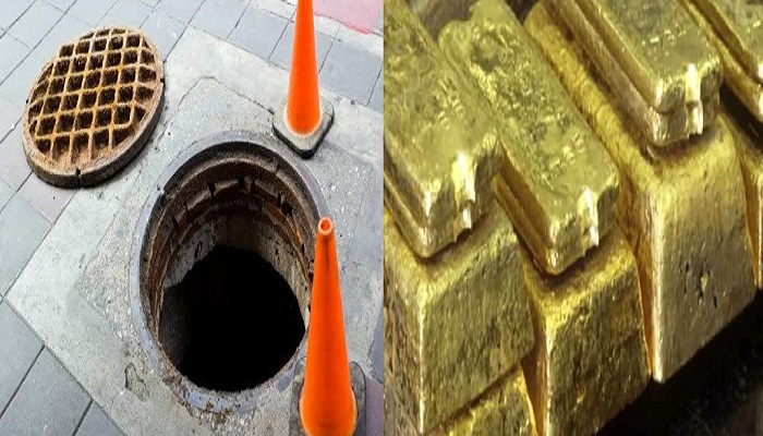21 lakh gold came out of the gutter