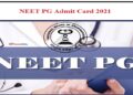 NEET PG admit card