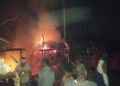 Lakhs worth of property destroyed by fire in shops in Begusarai