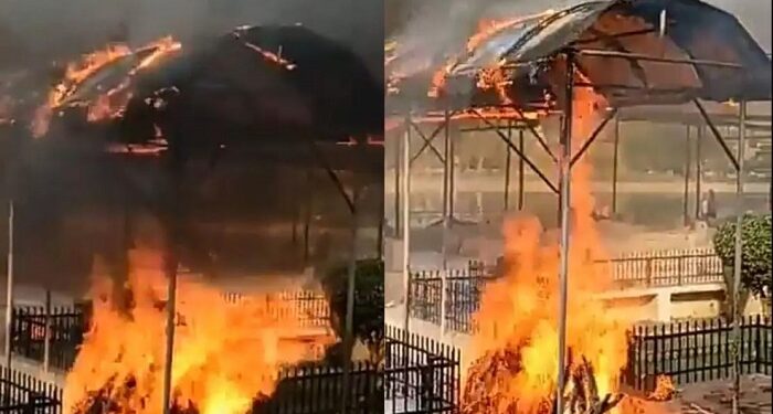 Fire in Bhaisakund crematorium
