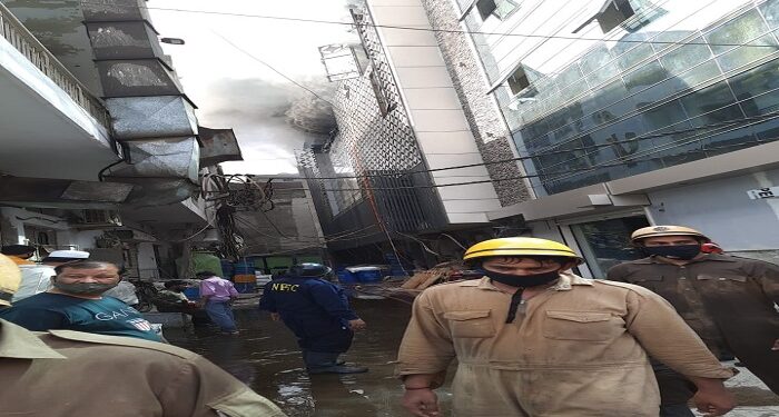 fire in factory near MTNL
