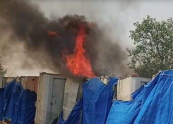 Fire in Modern Rail Coach Factory