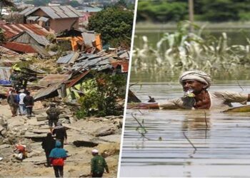 rain and storm caused destruction in Assam