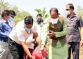 स्मार्ट उद्यान में मध्यप्रदेश के मुख्यमंत्री ने स्मार्ट उद्यान में लगाया करंज का पौधा