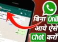 Come online on Whatsapp without talking, just follow this trick