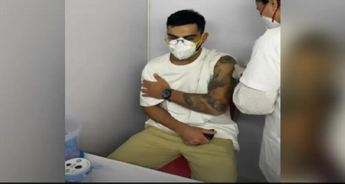 Indian cricket captain Virat Kohli took the first dose of the Corona vaccine