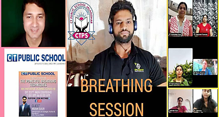 Arjun Gaur Breething Session in CT Public School