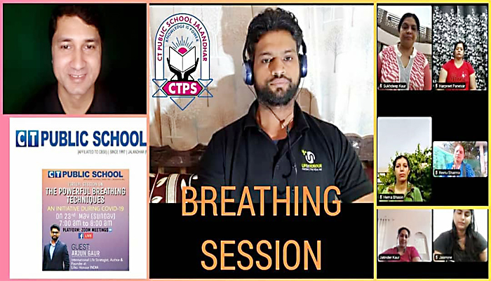 Arjun Gaur Breething Session in CT Public School