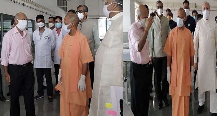 CM Yogi inspects Covid ward