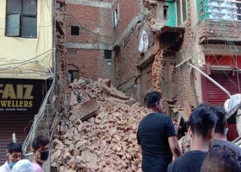 Radha-Krishna temple collapses