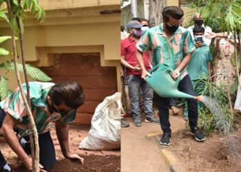 Anil Kapoor planted saplings in Juhu on World Environment Day.