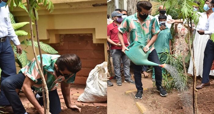 Anil Kapoor planted saplings in Juhu on World Environment Day.