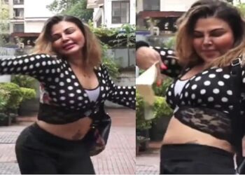 Drama queen Rakhi Sawant was seen swinging in Mumbai rain, video went viral