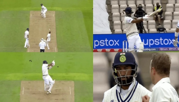 Pujara narrowly escaped ball of fast bowler Neil Wagner