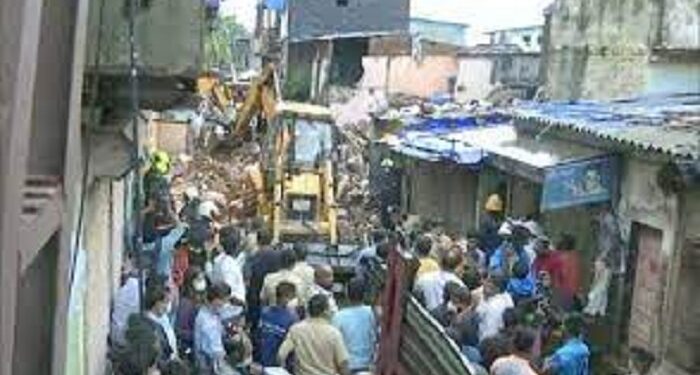 Four-storey building collapsed