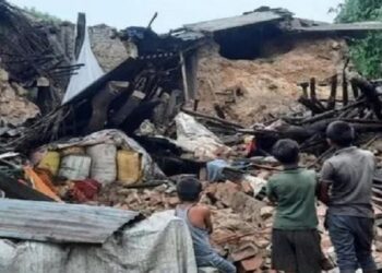 Kutcha house collapsed