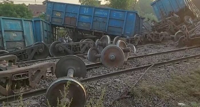 train overturned