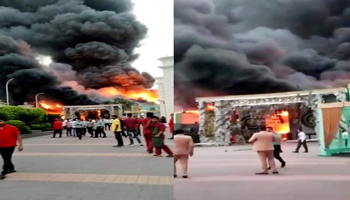 Massive fire