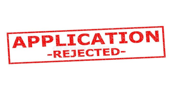 application rejected
