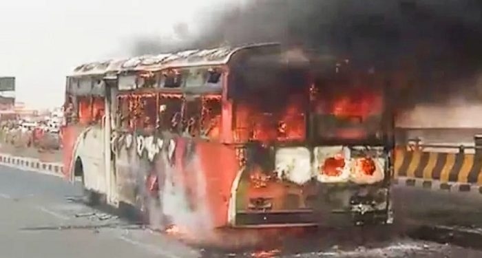 fire in bus