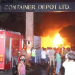 fire at container depot