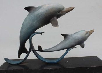 Dolphin statue