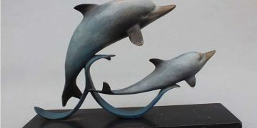 Dolphin statue