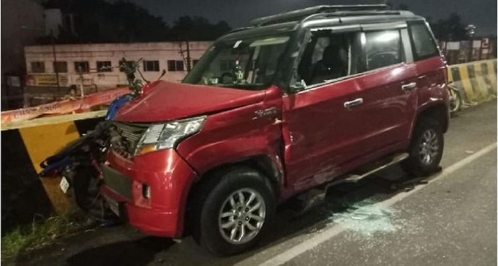 SUV collides