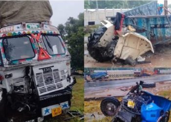 truck and trolley collision