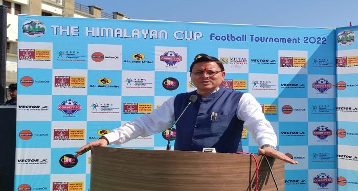 CM Dhami launches Himalayan Cup football tournament