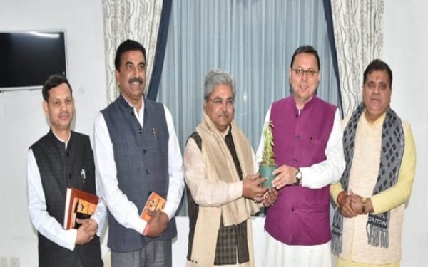 BJP in-charge met CM Dhami