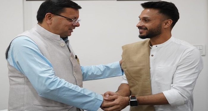 Cricketer Akash Madhwal met CM Dhami