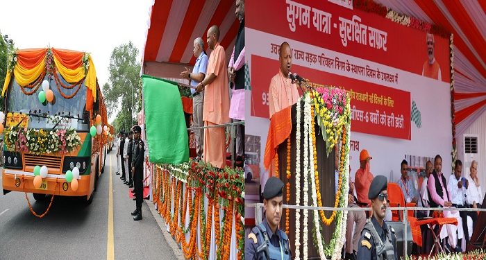 CM Yogi flagged off Rajdhani service bus