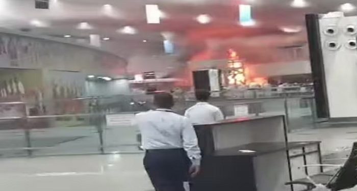 fire at kolkata airport