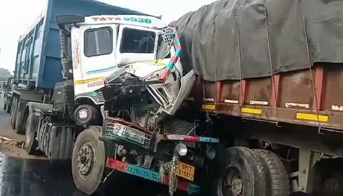 loader-truck collision