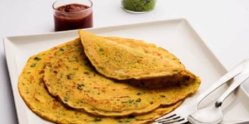 Tomato Besan Veg Omelet