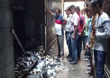 Fierce fire in medical store