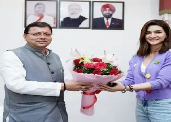 Actress Kriti Sanon met CM Dhami
