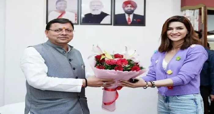 Actress Kriti Sanon met CM Dhami