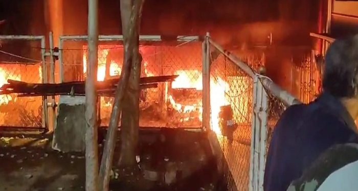 fire in 7-storey building
